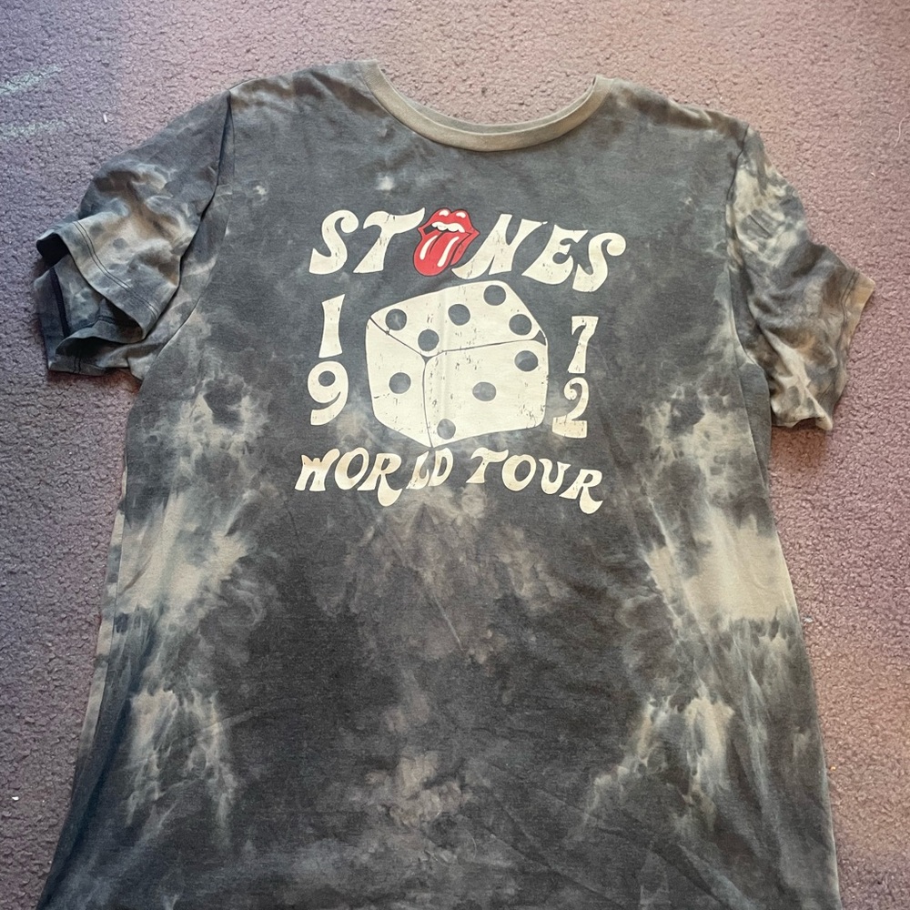 The Rolling Stones World Tour Tee - Gray Tie-Dye